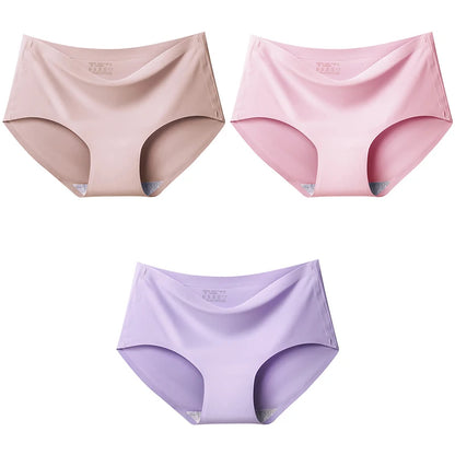 3Pcs/Set Large Size XXL Seamless Women Panties Mid-waist