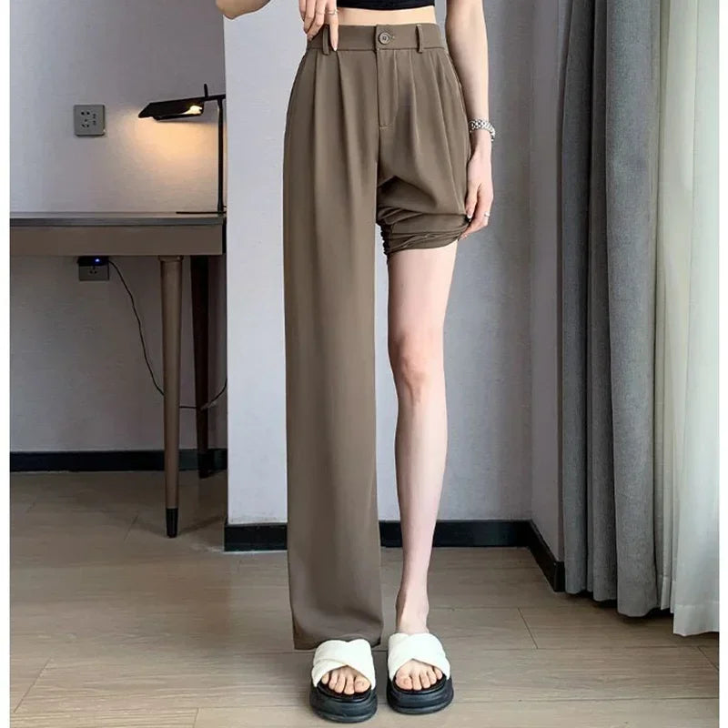 Women Suit Pants Lady Baggy