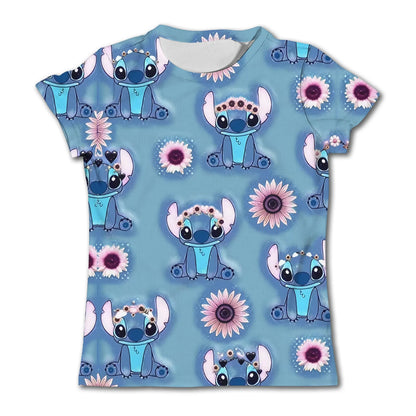 3-4Y Girls Disney Stitch T Shirts Summer