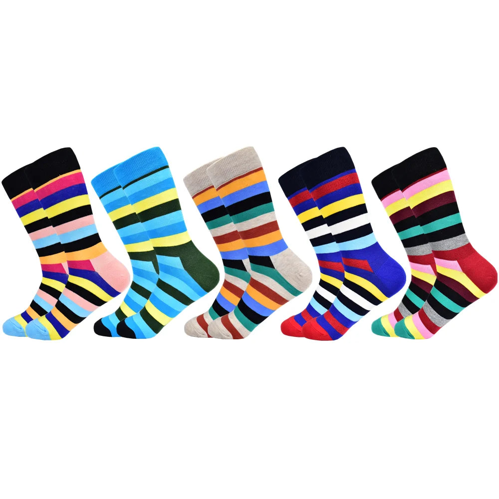 5 Pairs Novelty Men's Cotton Colorful