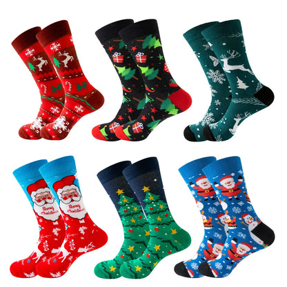 1 Pair Cartoon Santa Claus Men's Socks