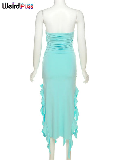 Elegant Strapless Dress Women