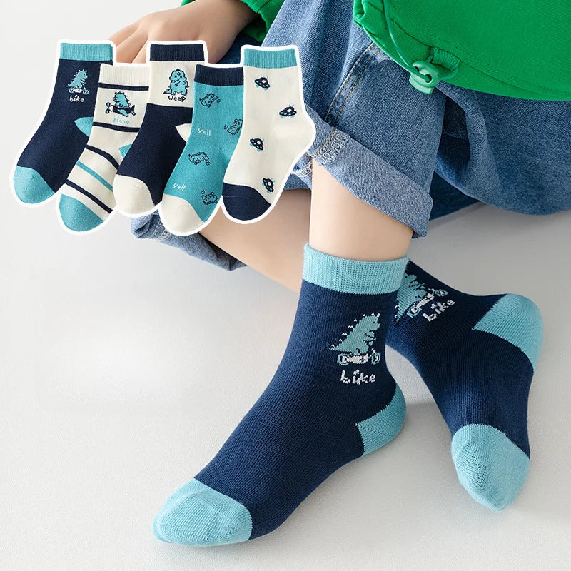 5 Pairs Autumn Winter New Style Children's Socks