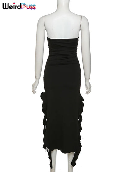 Elegant Strapless Dress Women