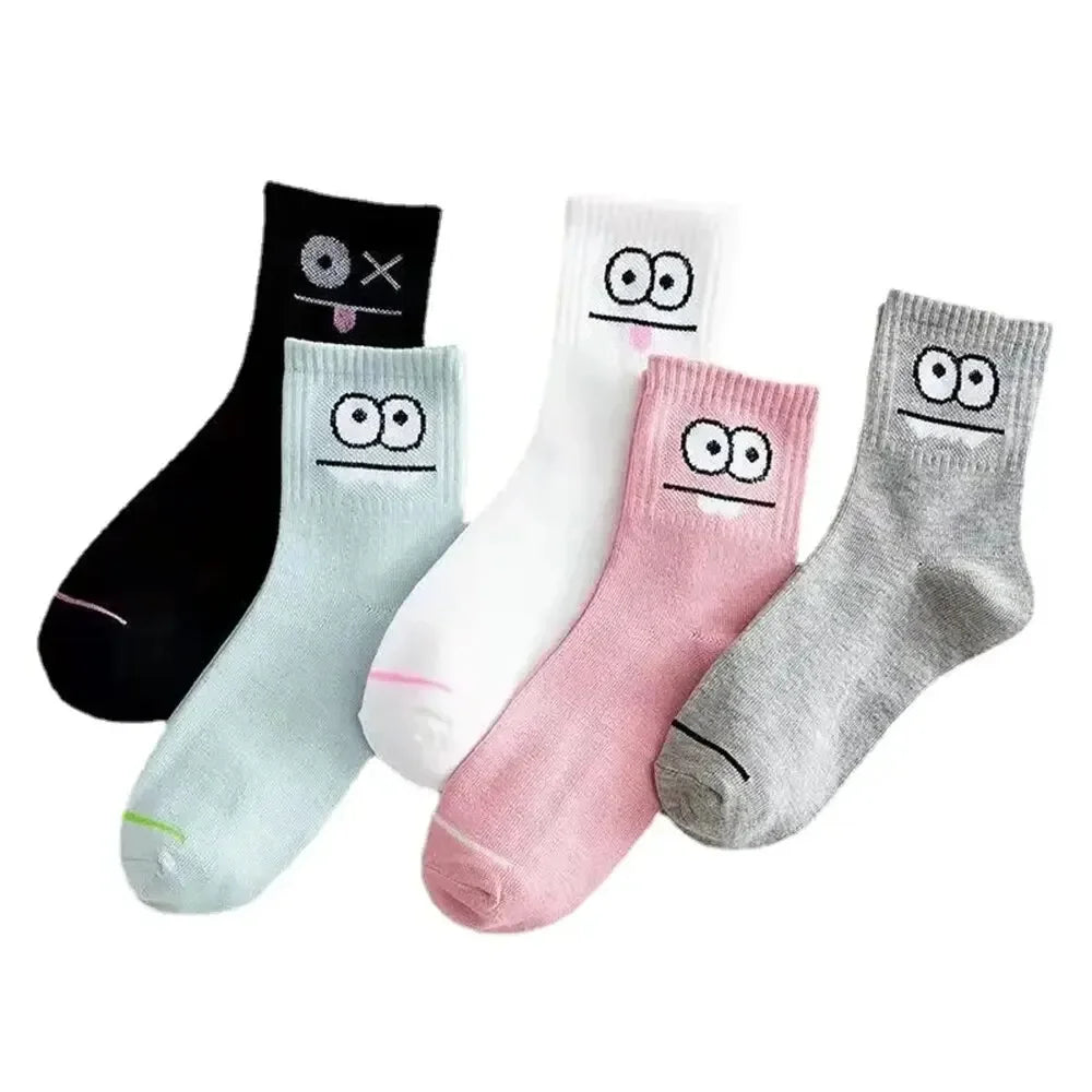 Women's Cute Expression Printed Ankle Socks