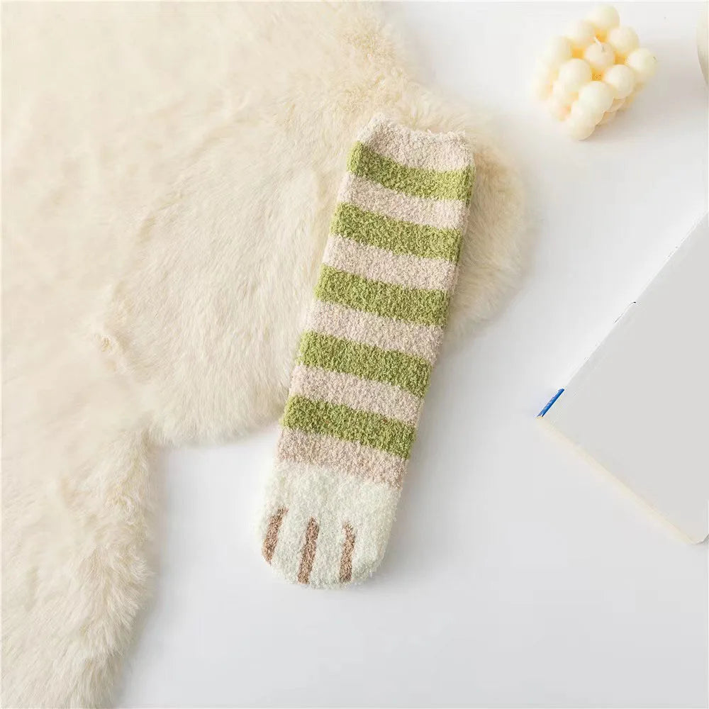 Autumn Winter Socks Cute Cat Claw