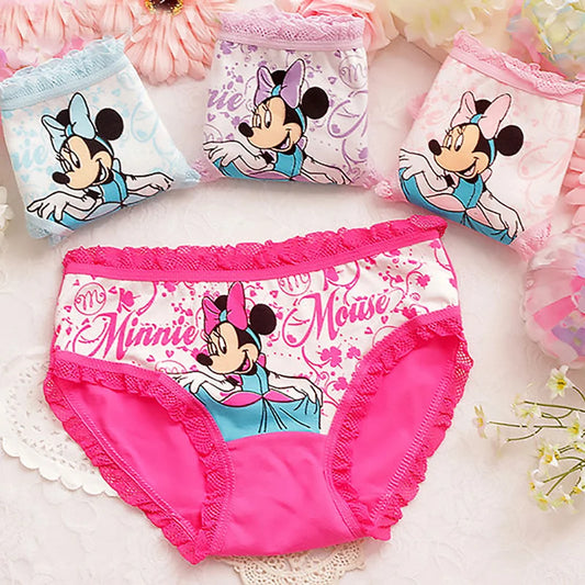 4pcs/Lot Girls  Underwear 100%Cotton Girls Panties