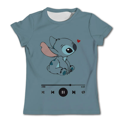 3-4Y Girls Disney Stitch T Shirts Summer