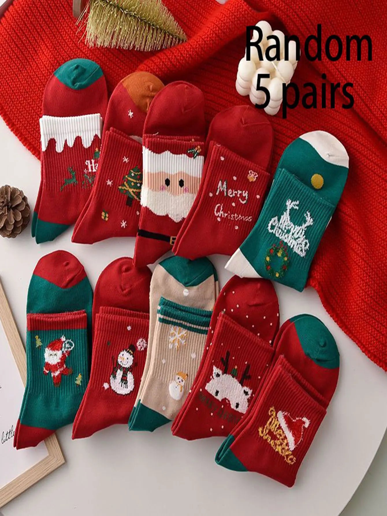 Random Five Pairs Women's Autumn Winter Sock Wholesale