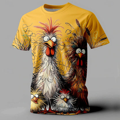 Funny Men's T Shirt Animal Chicken