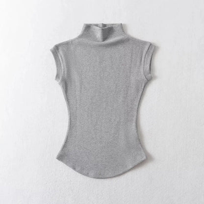 Summer Sexy Turtleneck Sleeveless T-Shirts