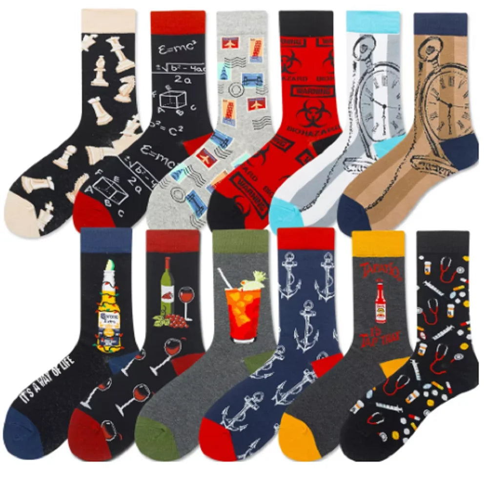 Happy Funny Socks Men Casual