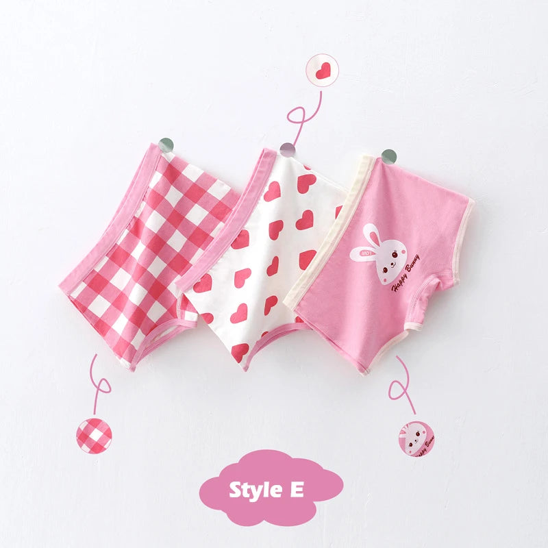 3pcs Girls Underwear Little Girl Boxer Shorts