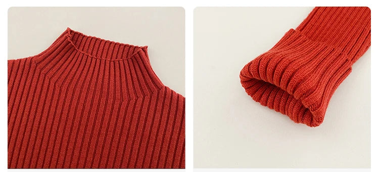 Elegant Solid Basic Knitted Tops