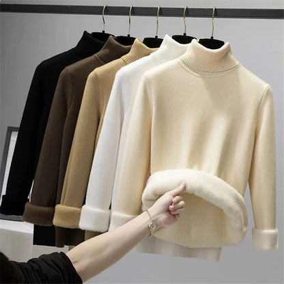 Turtleneck Winter Sweater Women Elegant