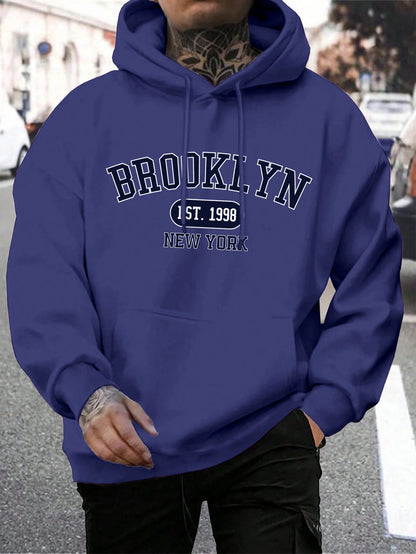 Brooklyn Est 1998 New York Printing Men Hoodies