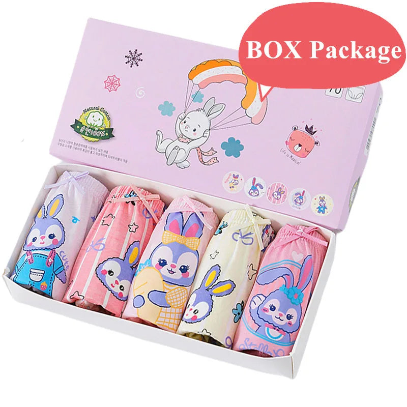 5 Pack/Box Children Panties For Girls Soft Cotton