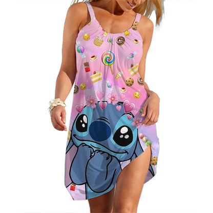 Disney Stitch Women Fashion Sling Dress