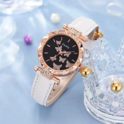 6/1pcs Set Women Watch Ring Necklace Earrings Bracelet