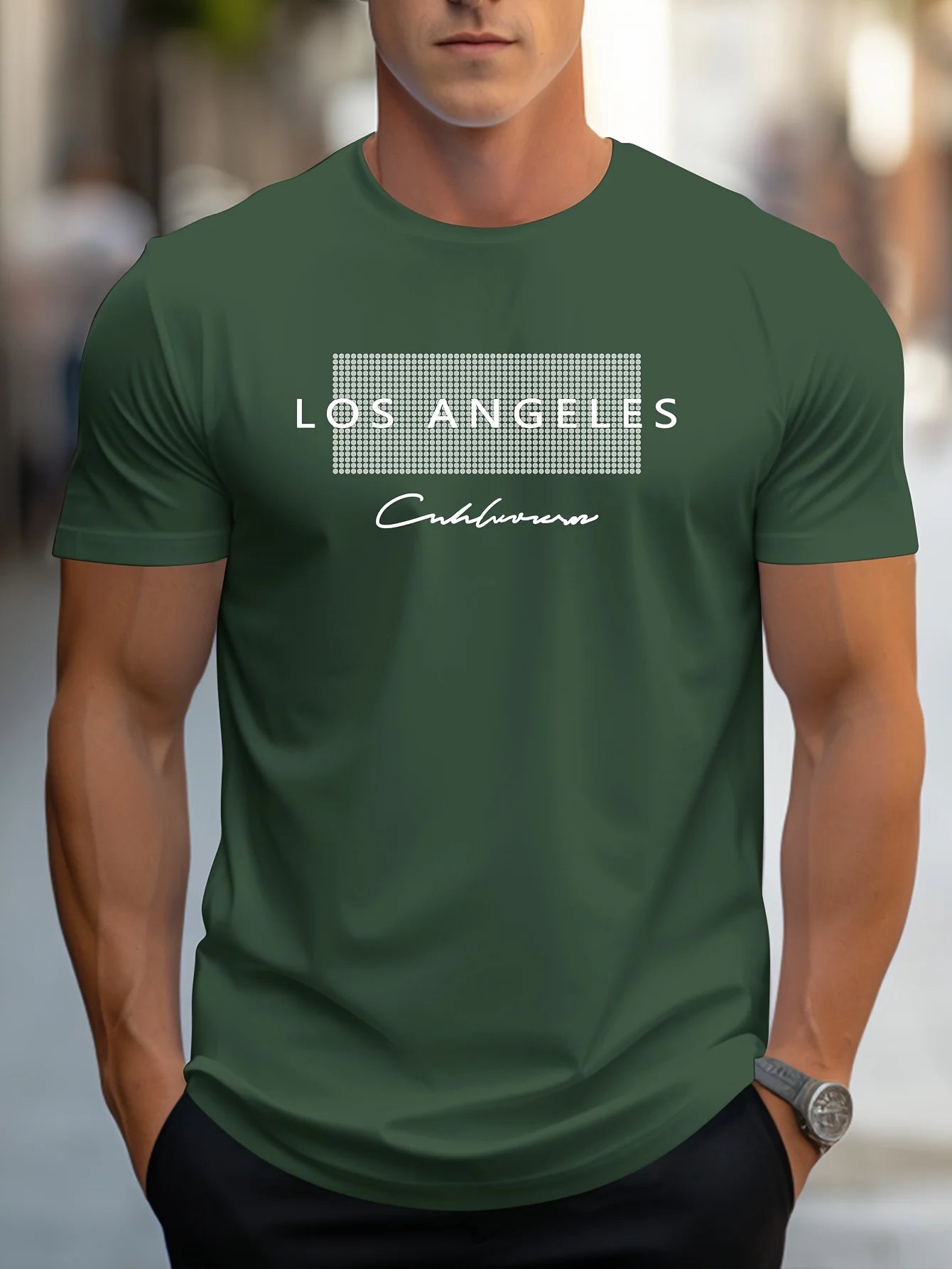 Men's 100% cotton summer loose fit large Los Angeles