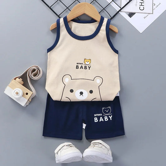 2PCS Children Clothing Vest Suit