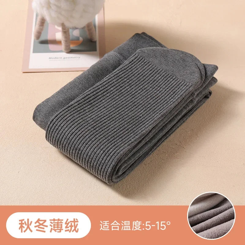 Autumn Winter Thin Plush Vertical Stripe