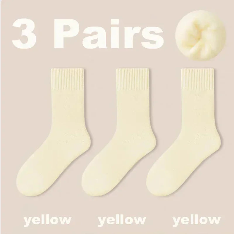 3 Pairs Women Socks Wool