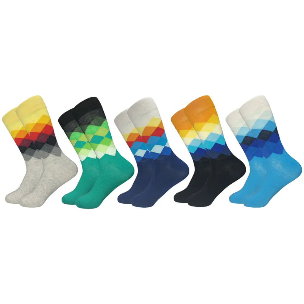 5 Pairs Novelty Men's Cotton Colorful