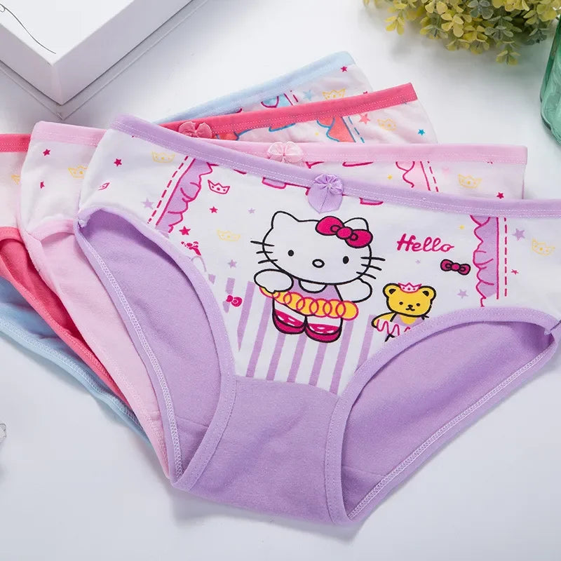 4pcs/Lot Girls  Underwear 100%Cotton Girls Panties