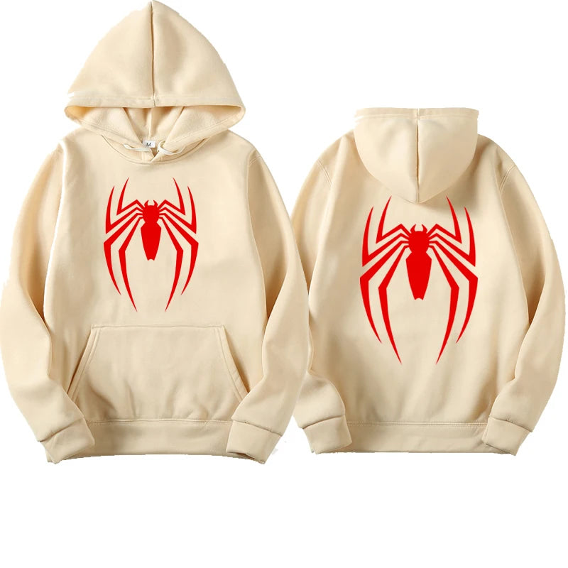 Hoodie Street Fashion Spider Print Sweatshirt