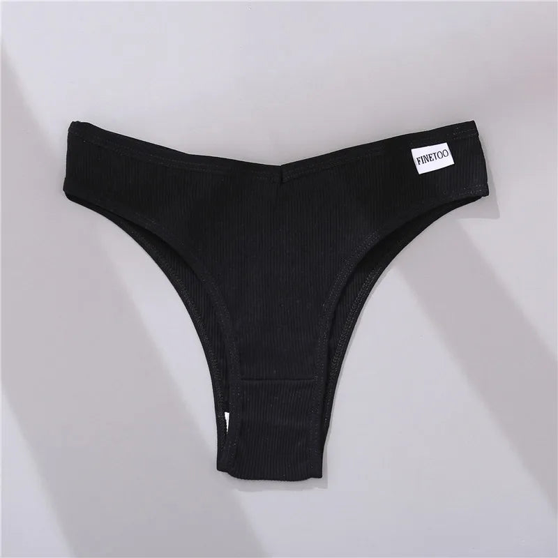 5Pcs/Set Women Cotton Brazilian Panties V Waist