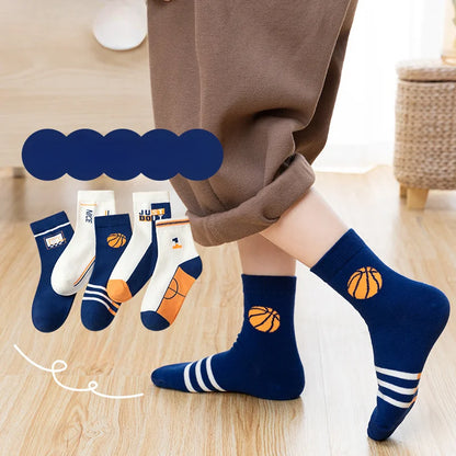 5 Pairs Autumn Winter New Style Children's Socks