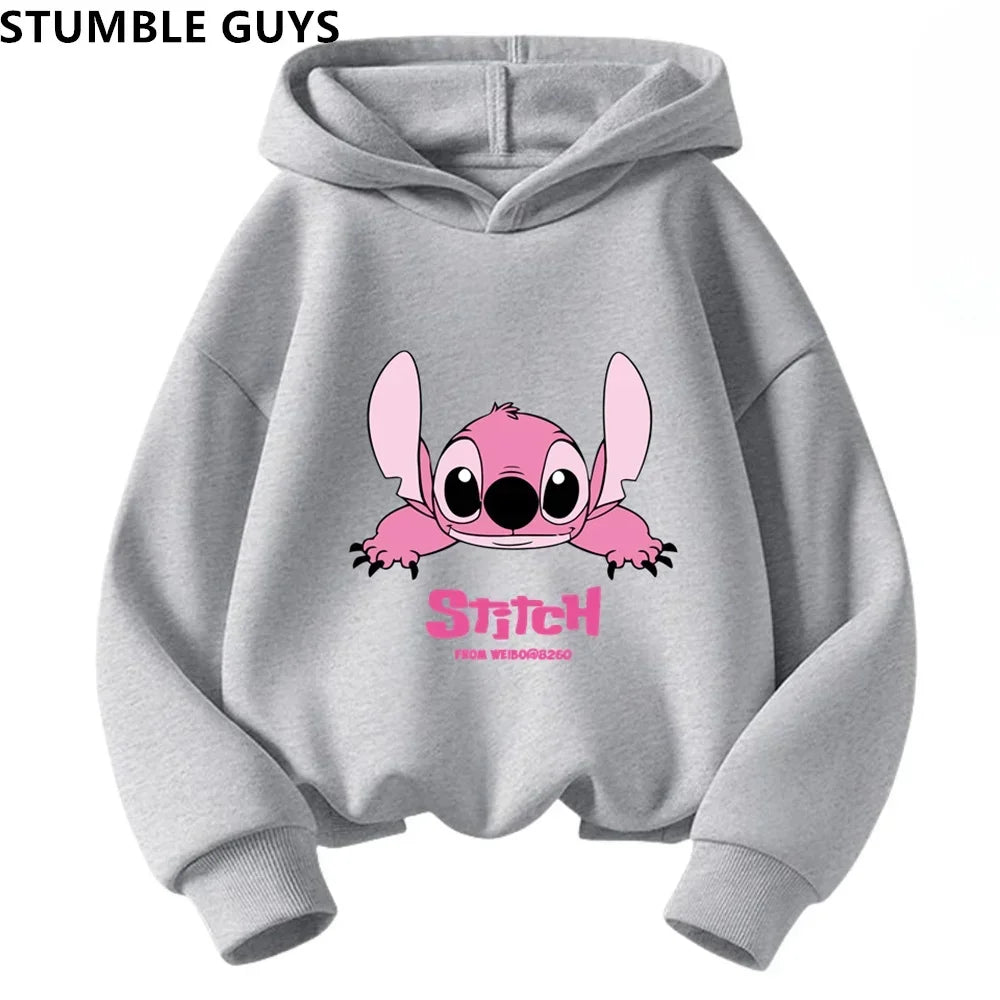 Children Hoodies Stitch  Fashion Pullover Sweatshirt