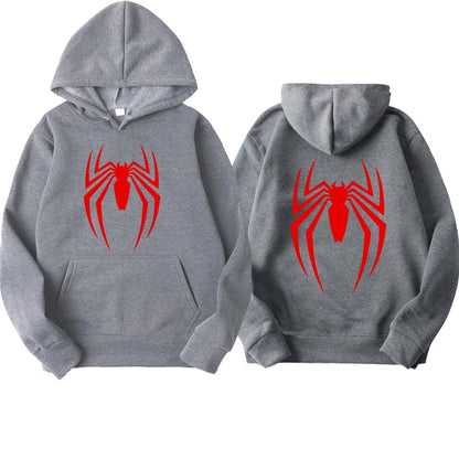 Hoodie Street Fashion Spider Print Sweatshirt