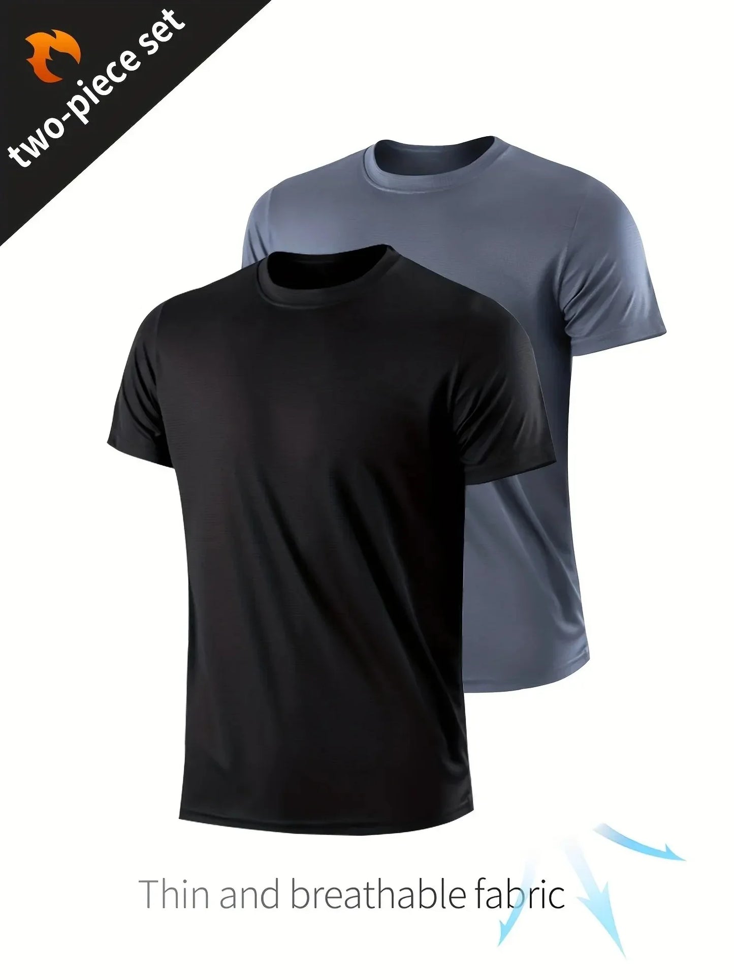 2 pieces of summer men's new short-sleeved t-shirt