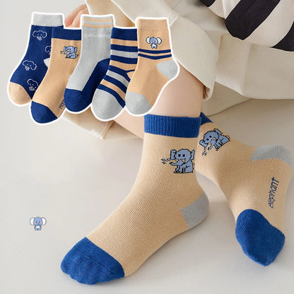 5 Pairs Autumn Winter New Style Children's Socks