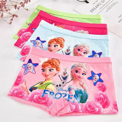 4Pcs/bag Disney Children's Panties ELsa Cartoon Frozen