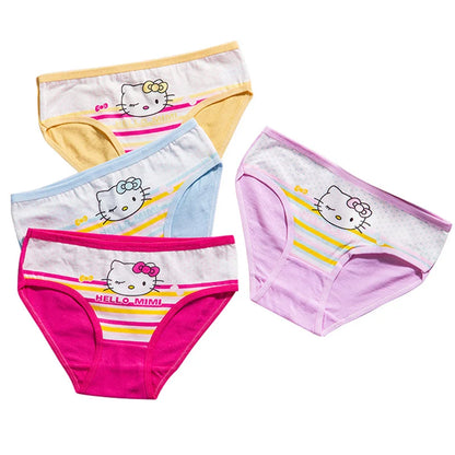 4pcs/Lot Girls  Underwear 100%Cotton Girls Panties