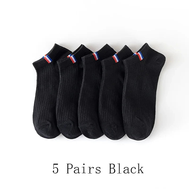 Thin Summer Blending Boat Socks(5 Pairs)