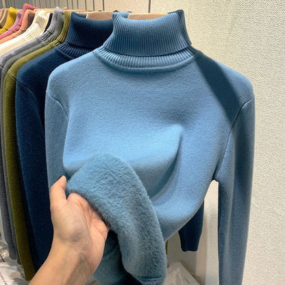 Turtleneck Winter Sweater Women Elegant