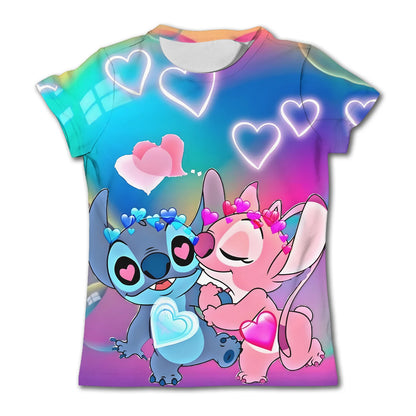 3-4Y Girls Disney Stitch T Shirts Summer