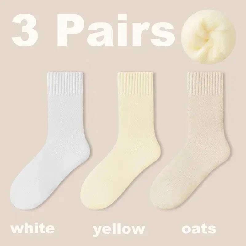 3 Pairs Women Socks Wool