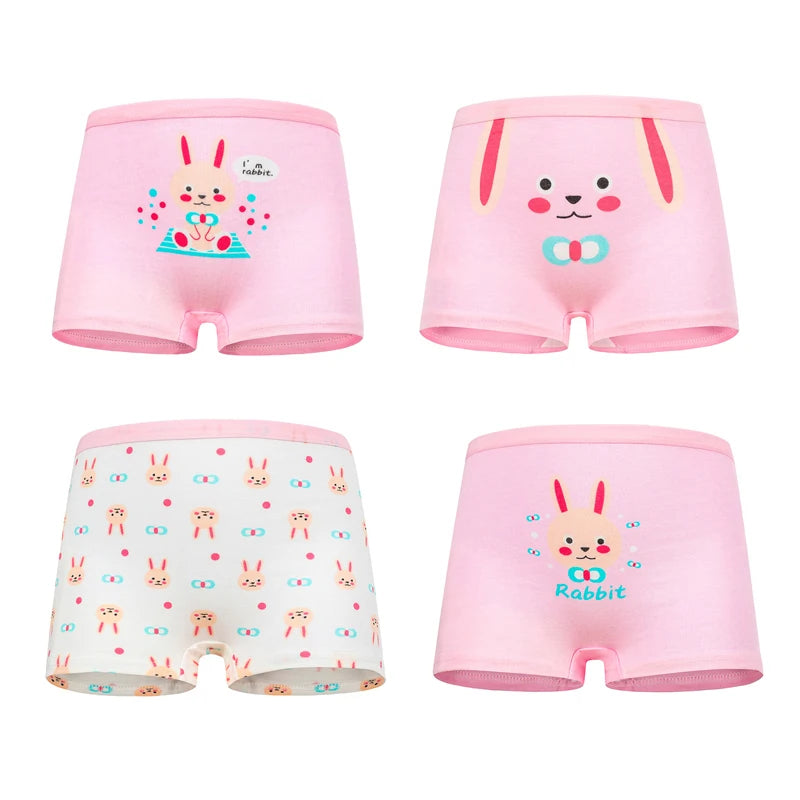 4pcs/Lot Girls  Underwear 100%Cotton Girls Panties