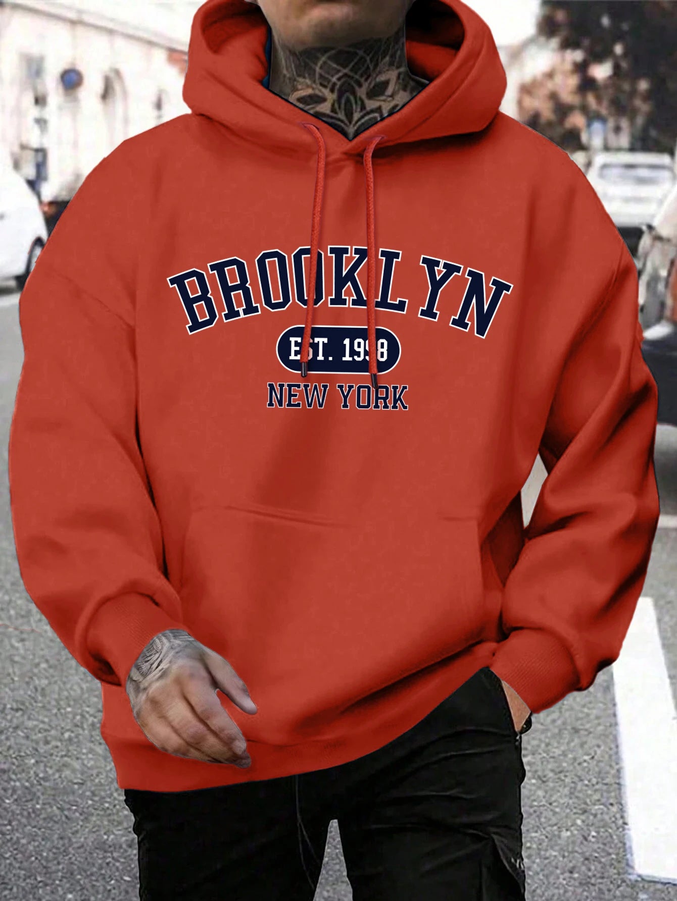 Brooklyn Est 1998 New York Printing Men Hoodies