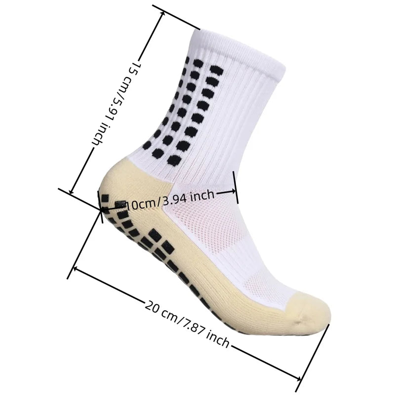 Clearance_2 Pairs Anti-Slip Breathable Fitness Football Socks