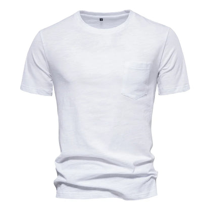 100% Cotton Men T-shirt Casual Soft Fitness