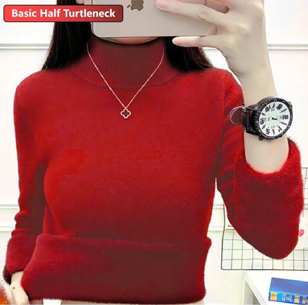 Turtleneck Winter Sweater Women Elegant