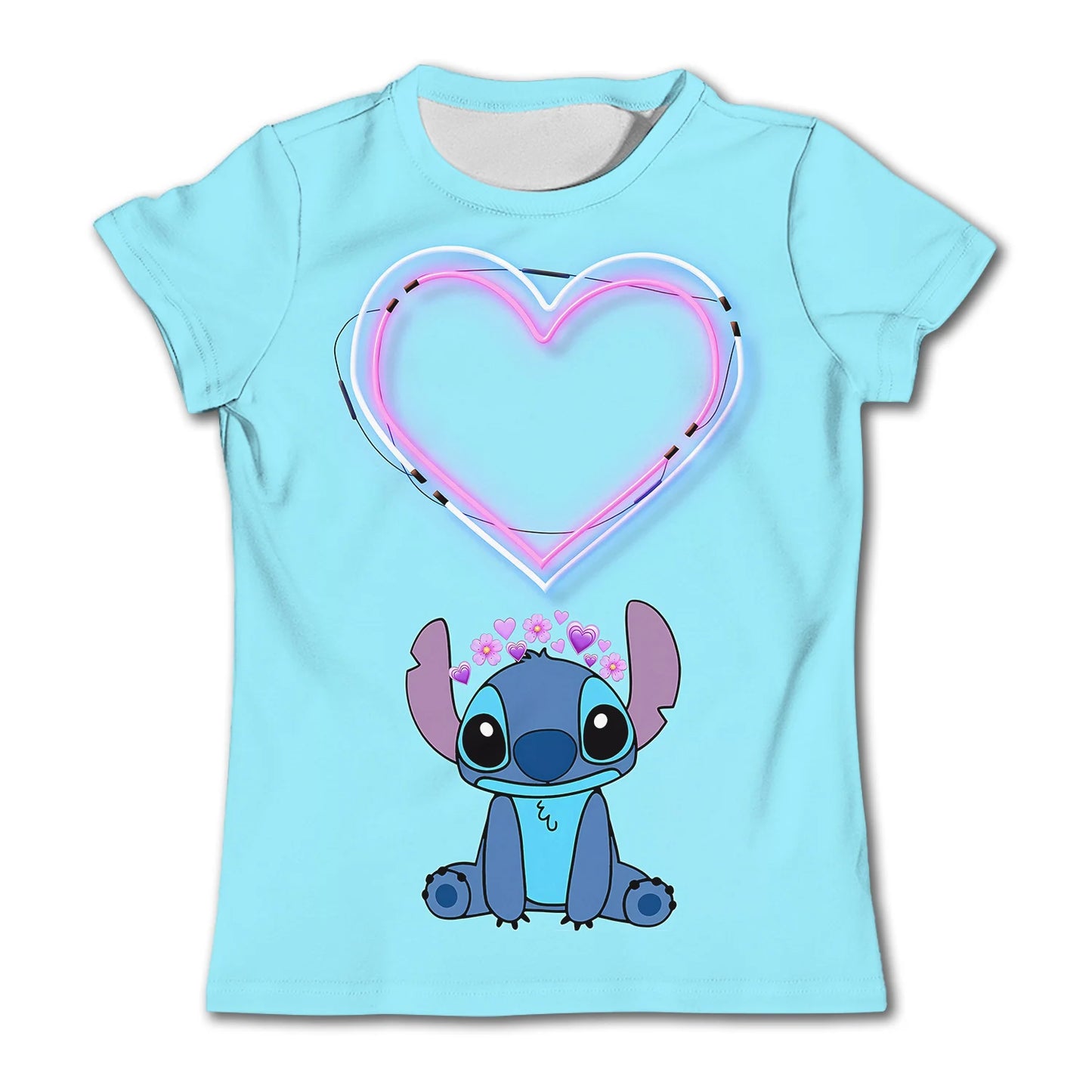 3-4Y Girls Disney Stitch T Shirts Summer