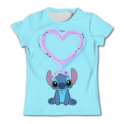 3-4Y Girls Disney Stitch T Shirts Summer