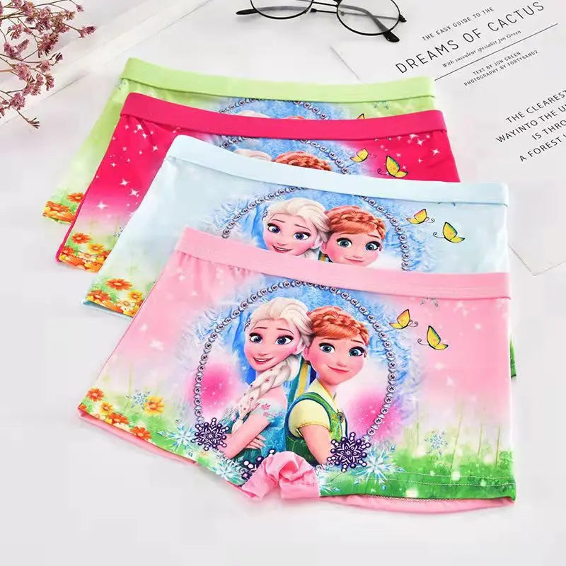 4Pcs/bag Disney Children's Panties ELsa Cartoon Frozen